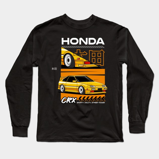 Classic Honda CRX Long Sleeve T-Shirt by Harrisaputra